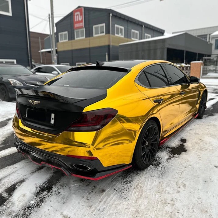 Mirror Chrome Gold Vinyl Wrap - Image 6