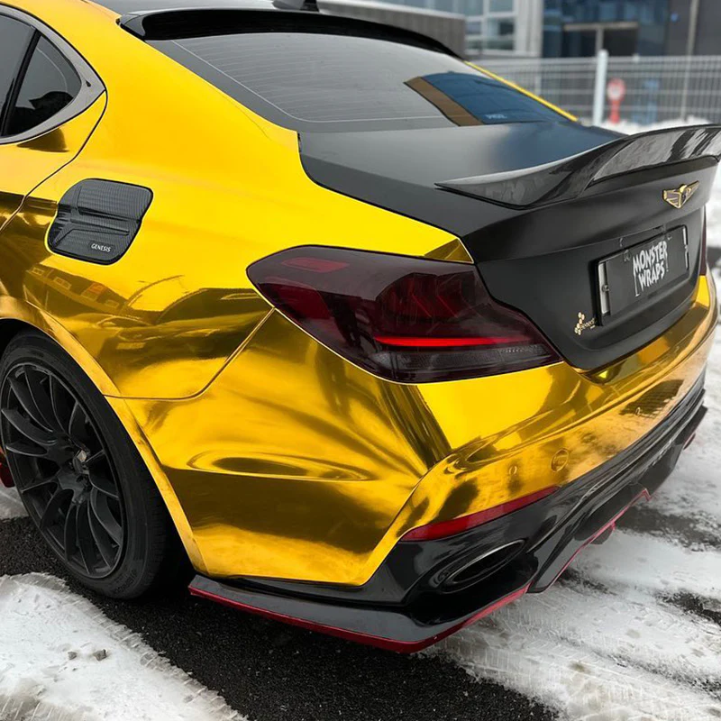 Mirror Chrome Gold Vinyl Wrap - Image 8