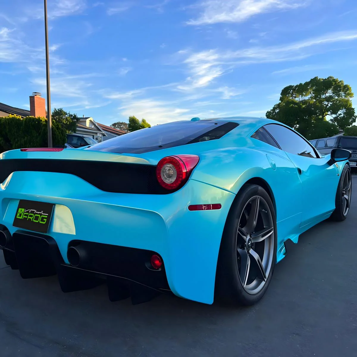 Candy Metallic Neon Ice Blue Color PPF (Wet Application) - Image 2