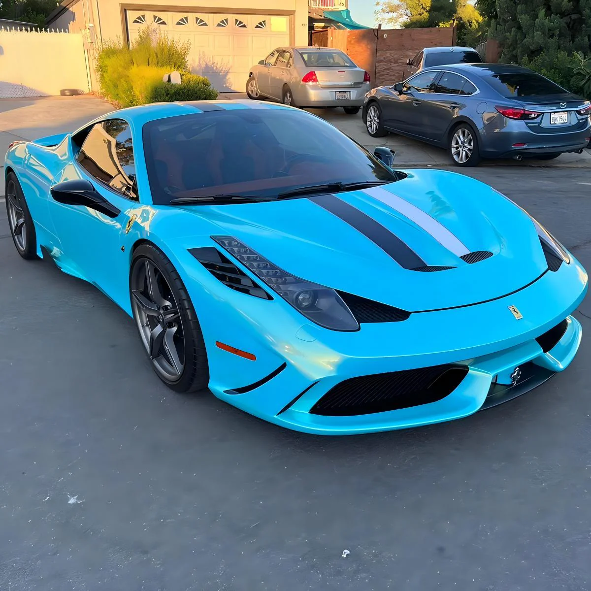 Candy Metallic Neon Ice Blue Color PPF (Wet Application) - Image 3