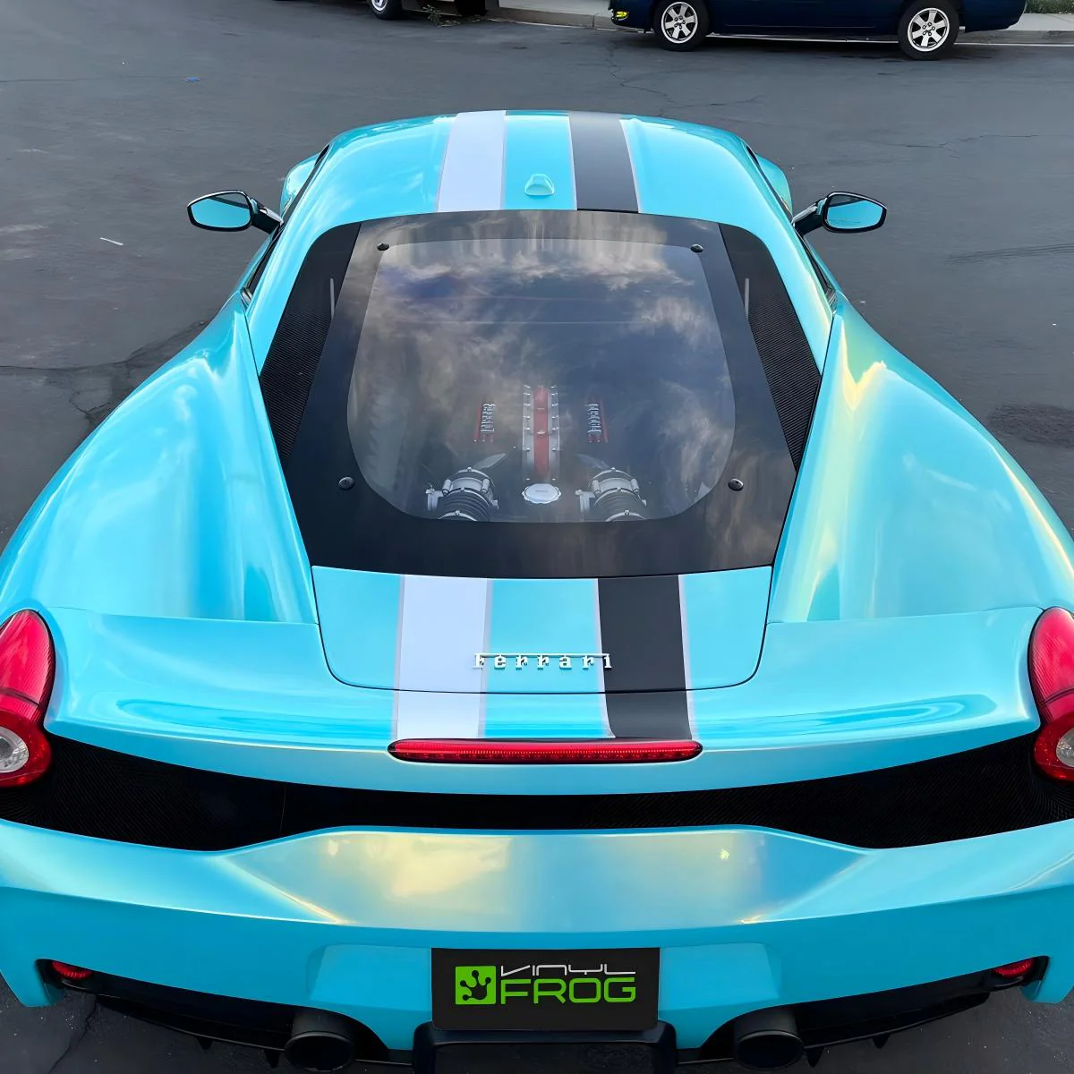 Candy Metallic Neon Ice Blue Color PPF (Wet Application) - Image 4
