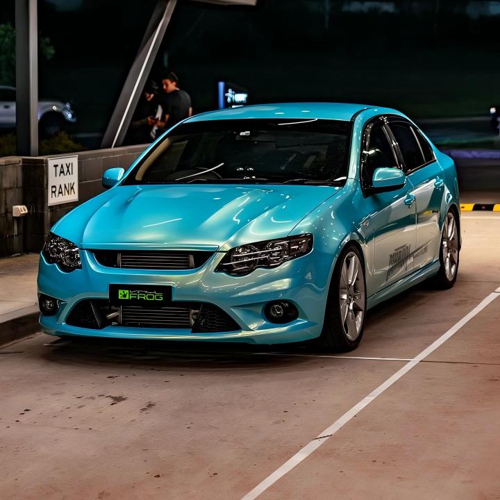 Candy Metallic Neon Ice Blue Color PPF (Wet Application) - Image 5