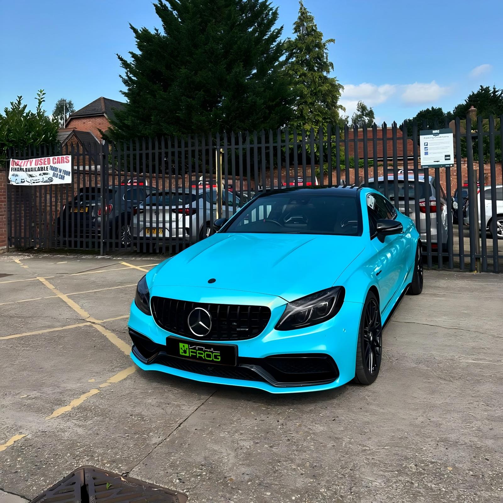 Candy Metallic Neon Ice Blue Color PPF (Wet Application) - Image 8