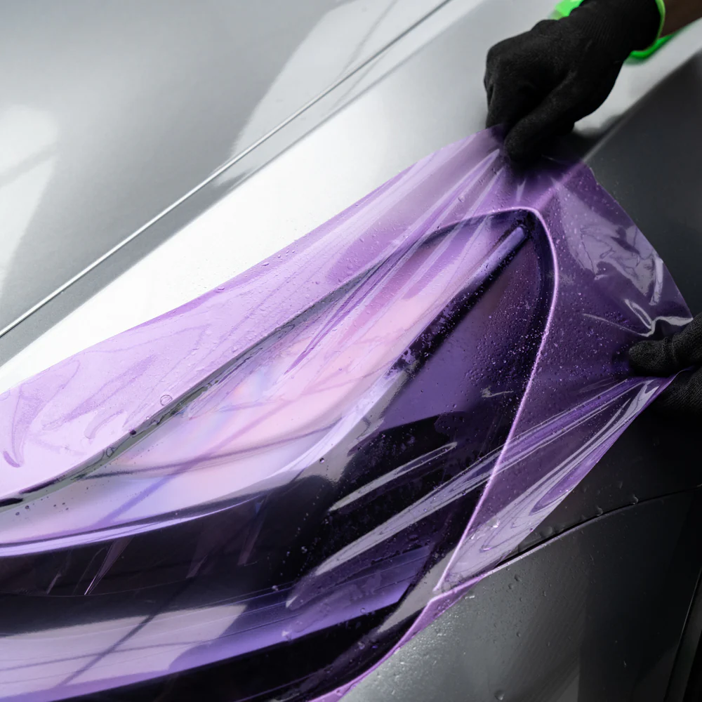 Purple Headlight Film With Air Channel Paper Liner - Image 2