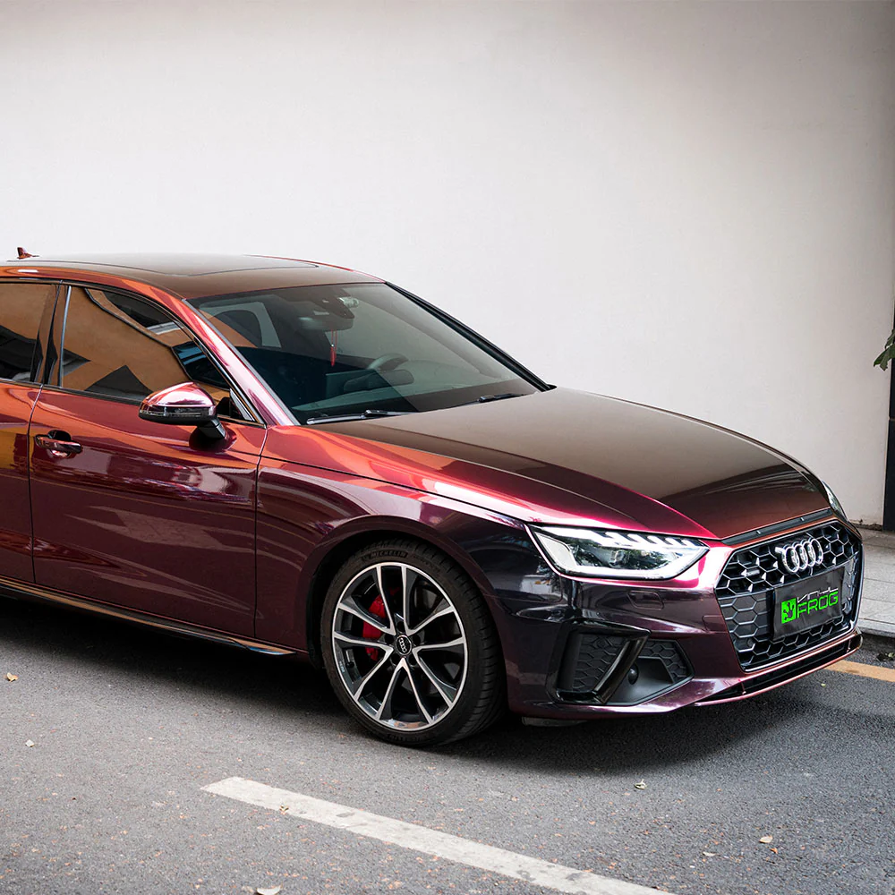 Rainbow Drift Black Red Vinyl Wrap - Image 3