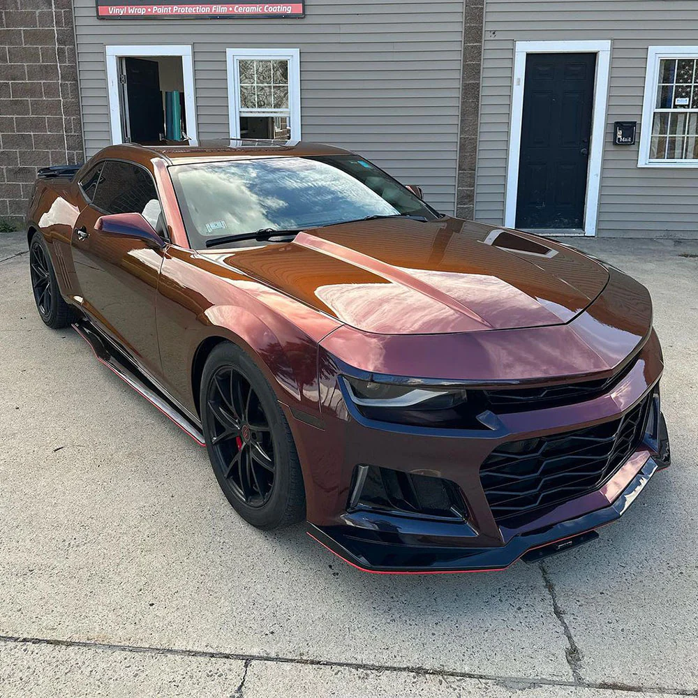 Rainbow Drift Black Red Vinyl Wrap - Image 6