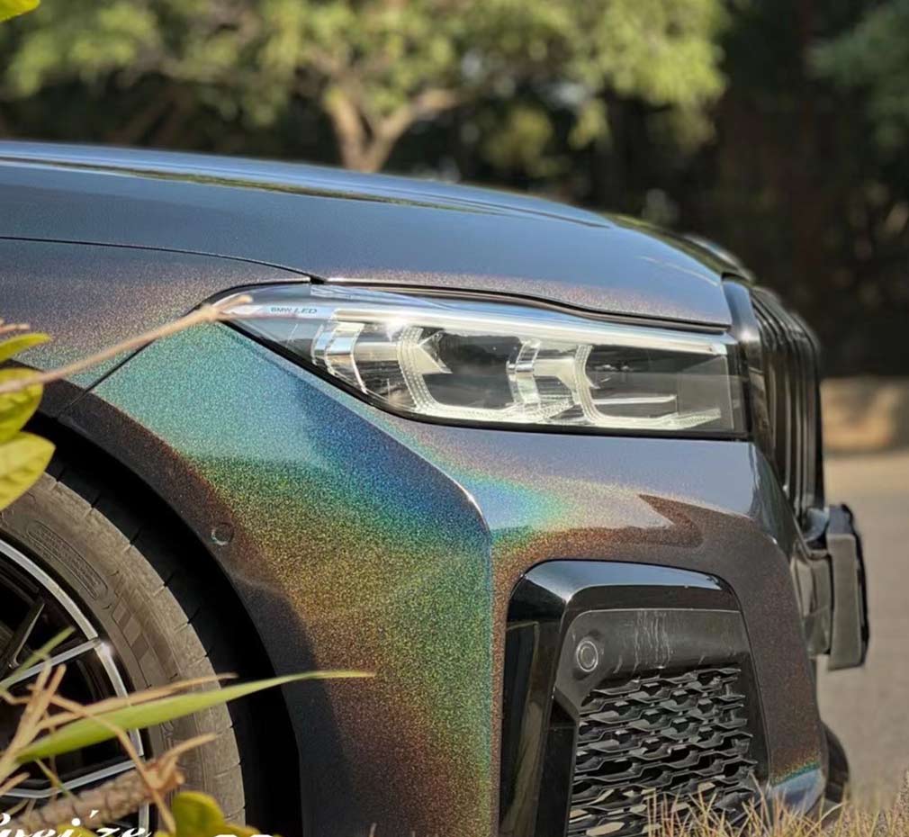 Rainbow Metallic Majestic Black Vinyl Wrap - Image 4