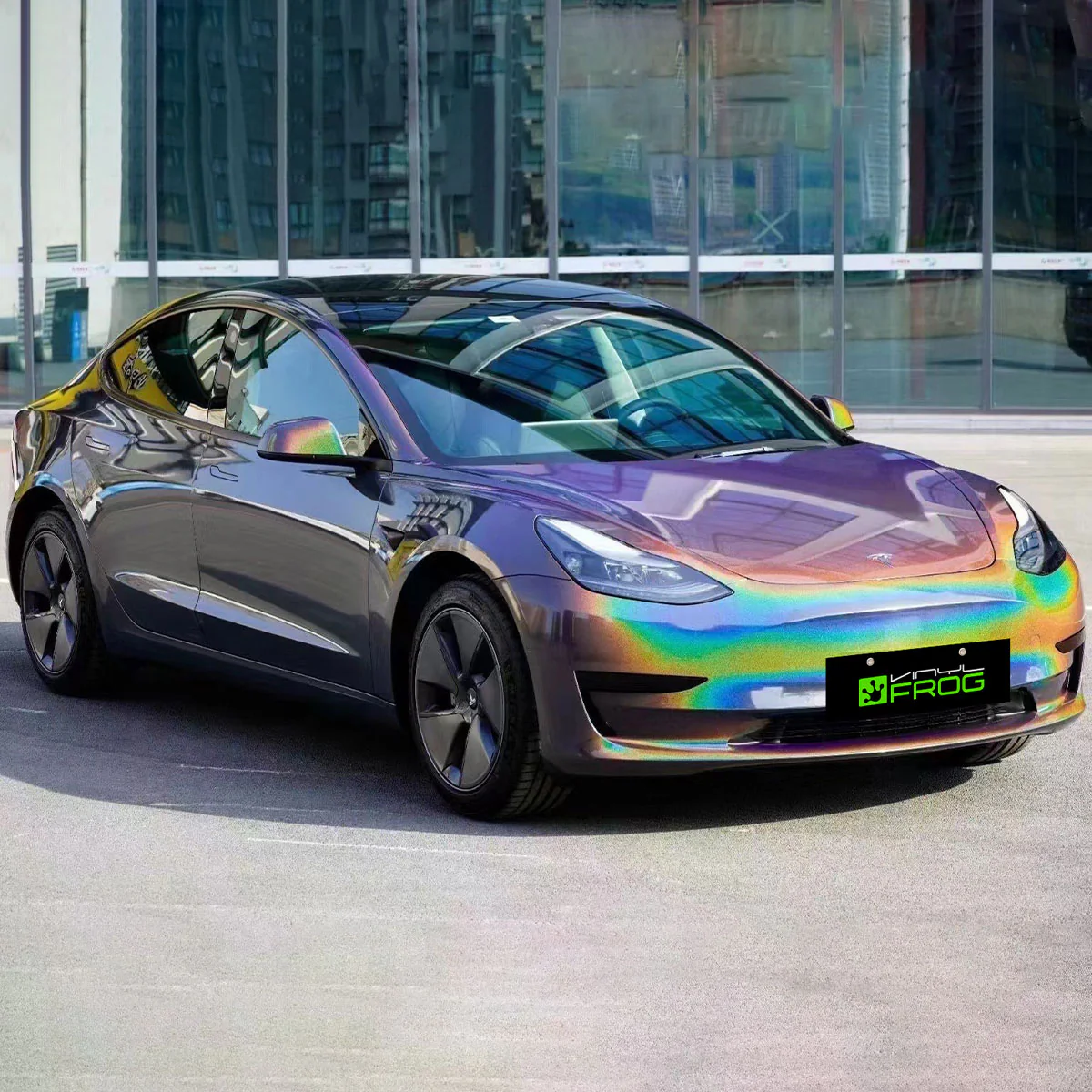Rainbow Metallic Majestic Dark Gray Vinyl Wrap - Image 4