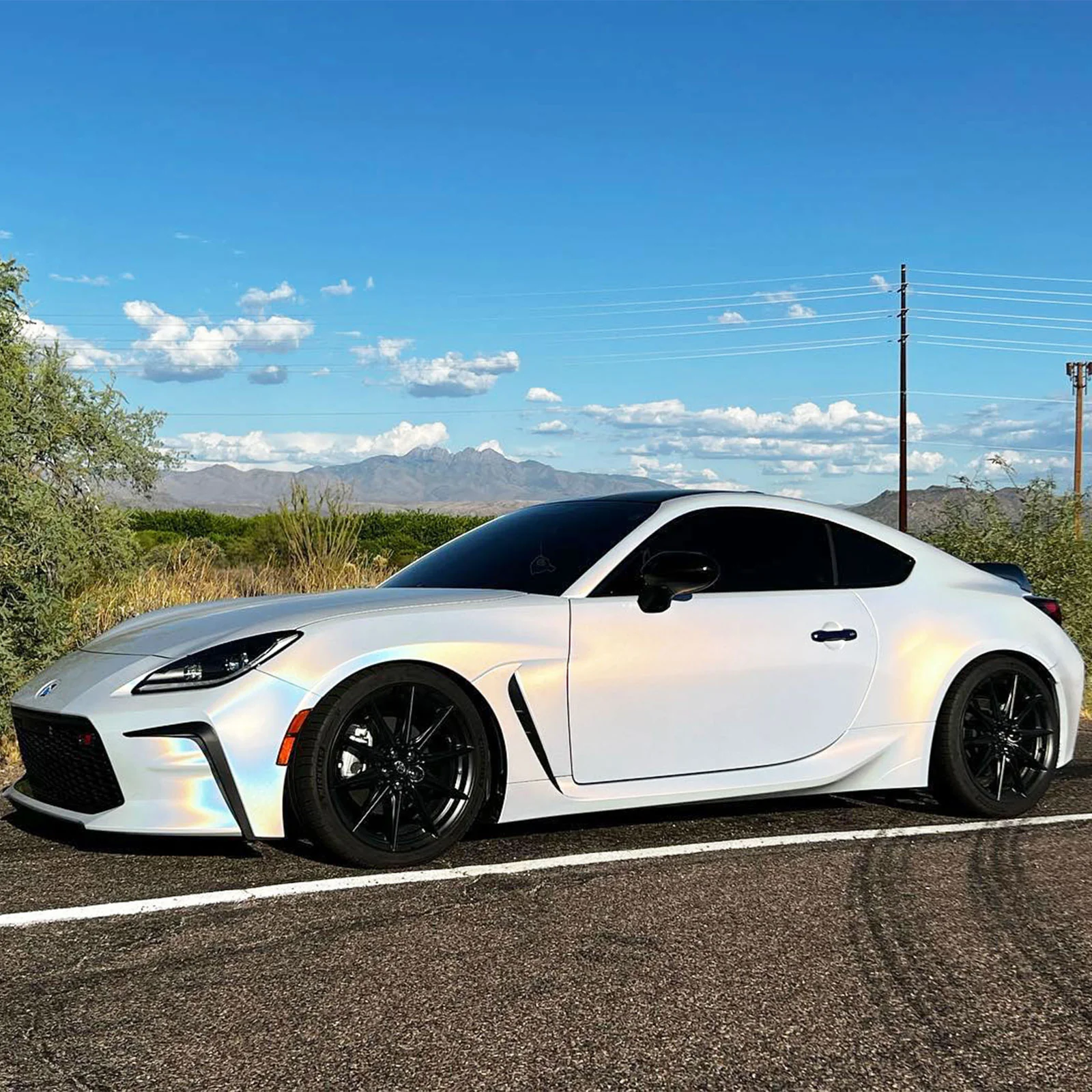 Rainbow Metallic Majestic White Color PPF (Paint Protection Film) - Image 9