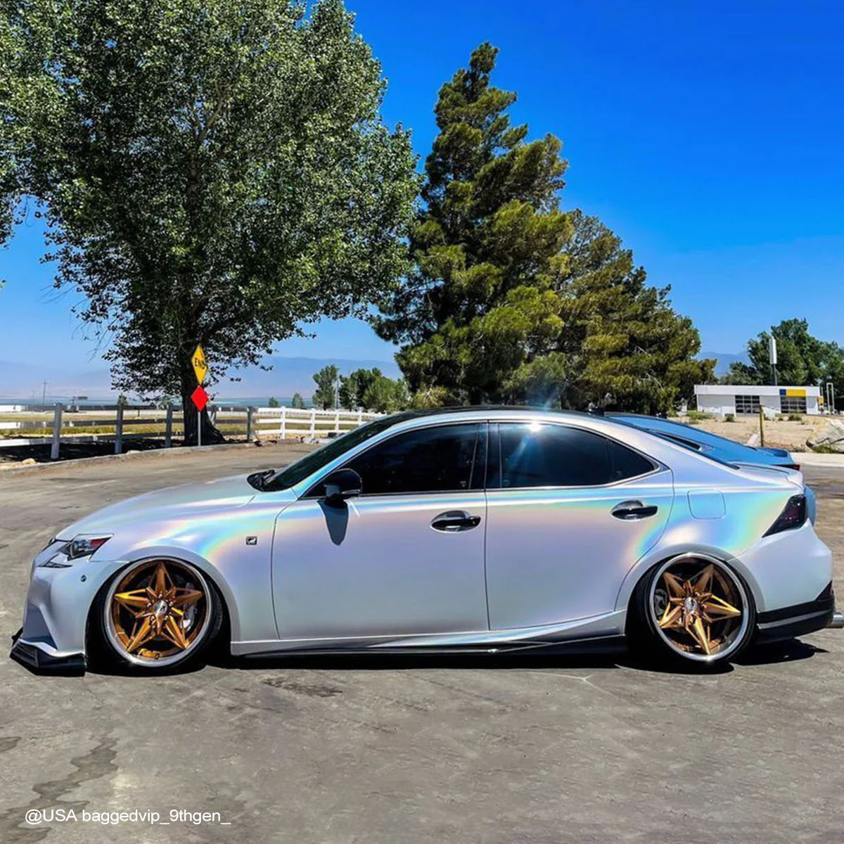 Rainbow Metallic Majestic White Vinyl Wrap - Image 10