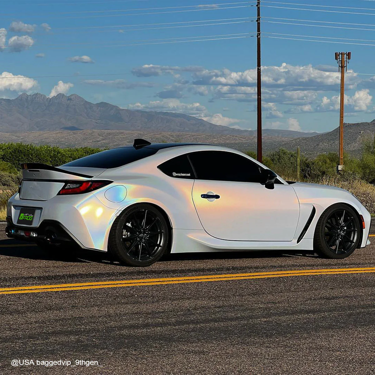 Rainbow Metallic Majestic White Vinyl Wrap - Image 7