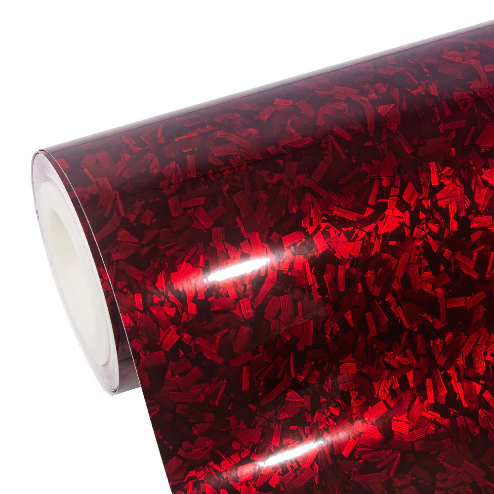 Red Forged Carbon Fiber Vinyl Wrap - Image 10