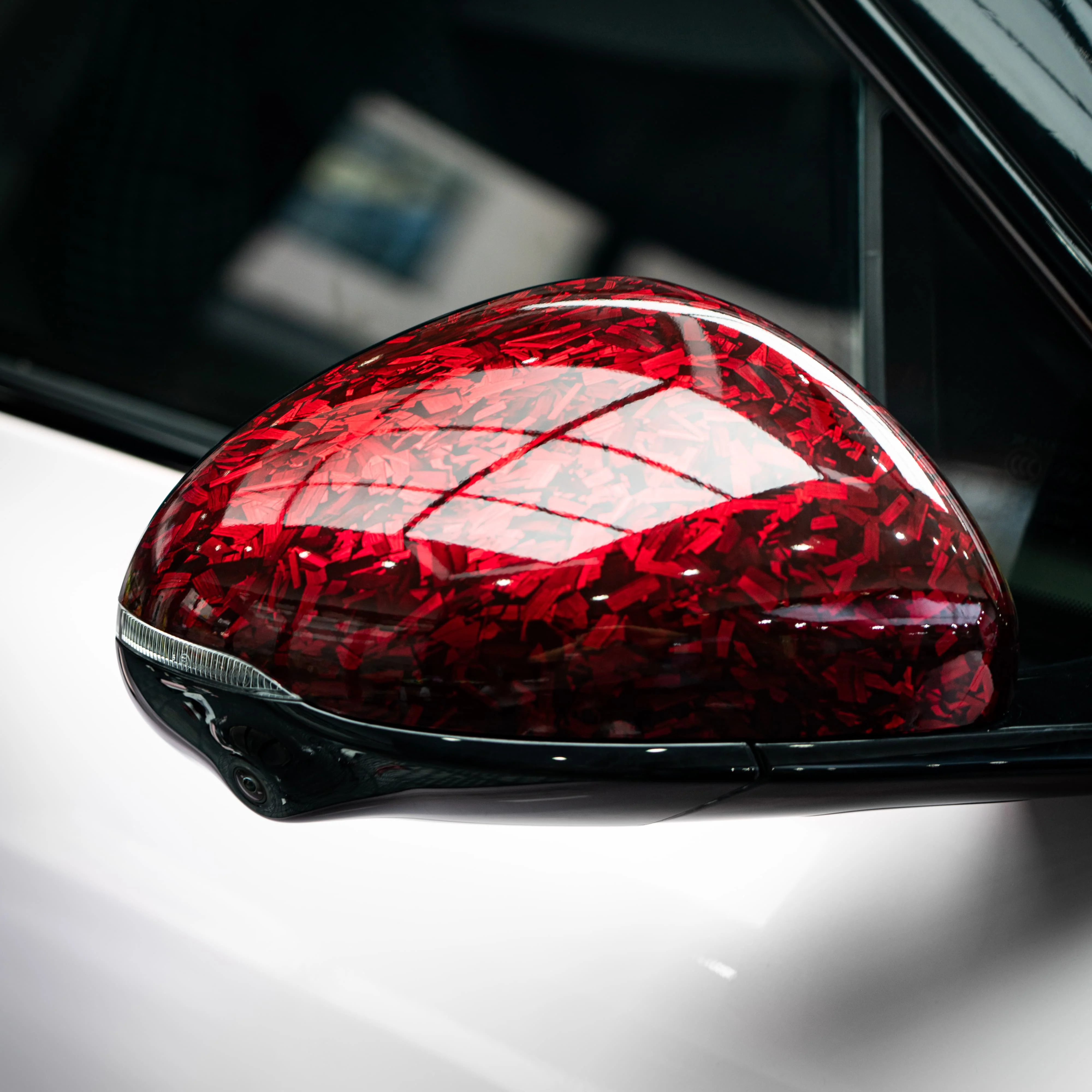 Red Forged Carbon Fiber Vinyl Wrap - Image 5