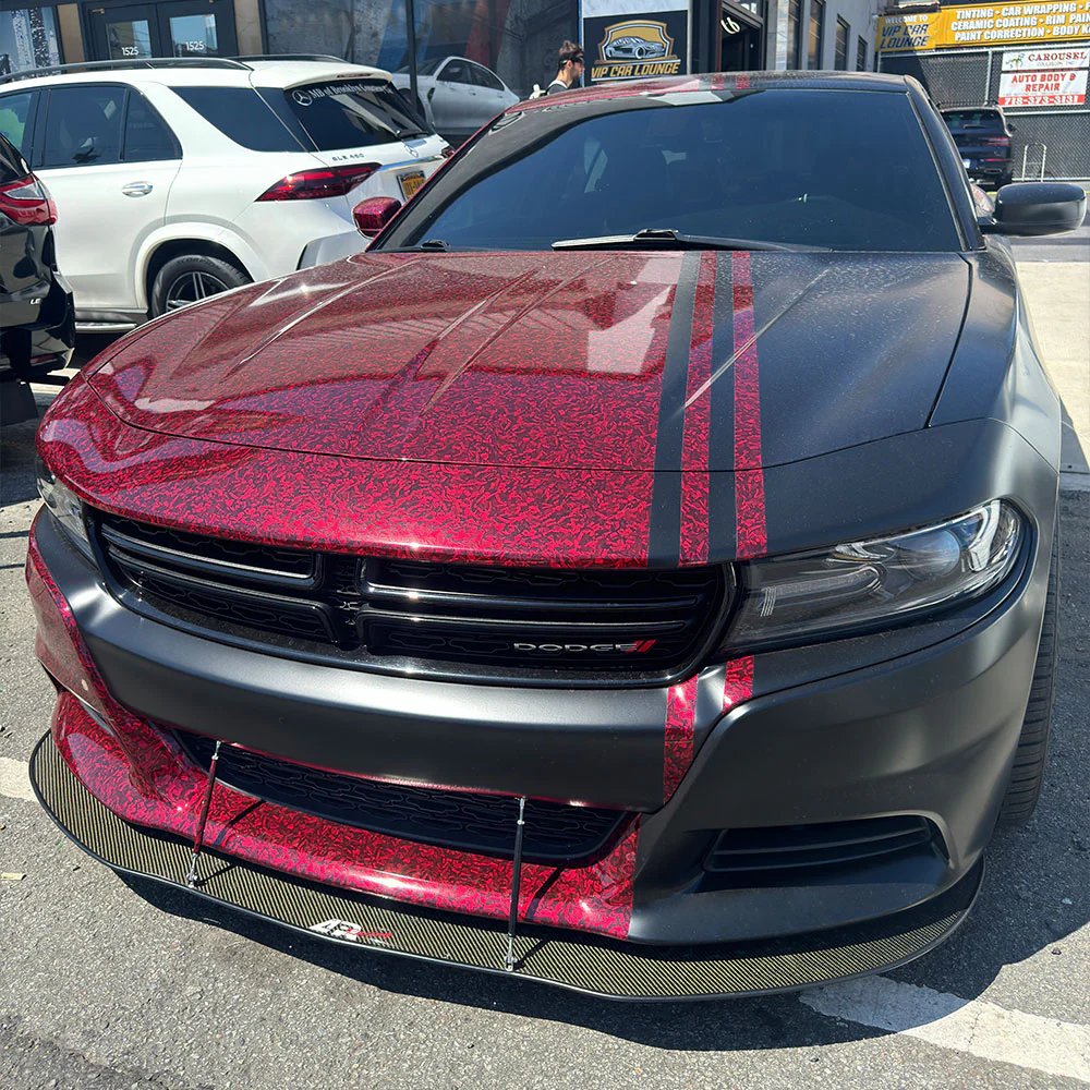 Red Forged Carbon Fiber Vinyl Wrap - Image 6