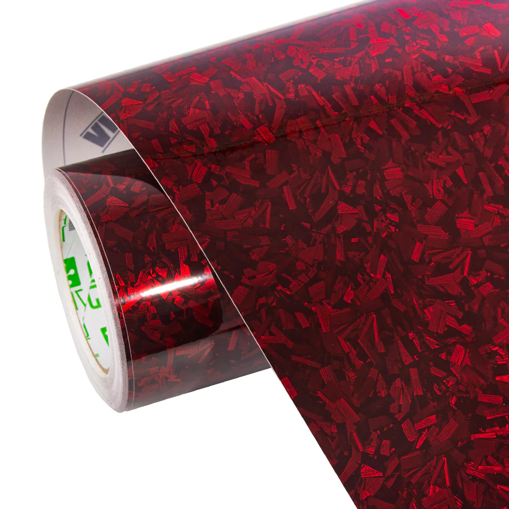 Red Forged Carbon Fiber Vinyl Wrap - Image 8