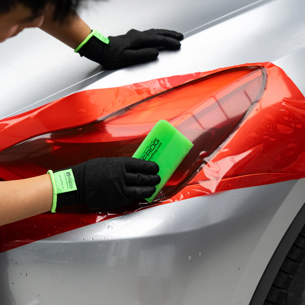 Red Headlight Film With Air Channel Paper Liner - Image 3