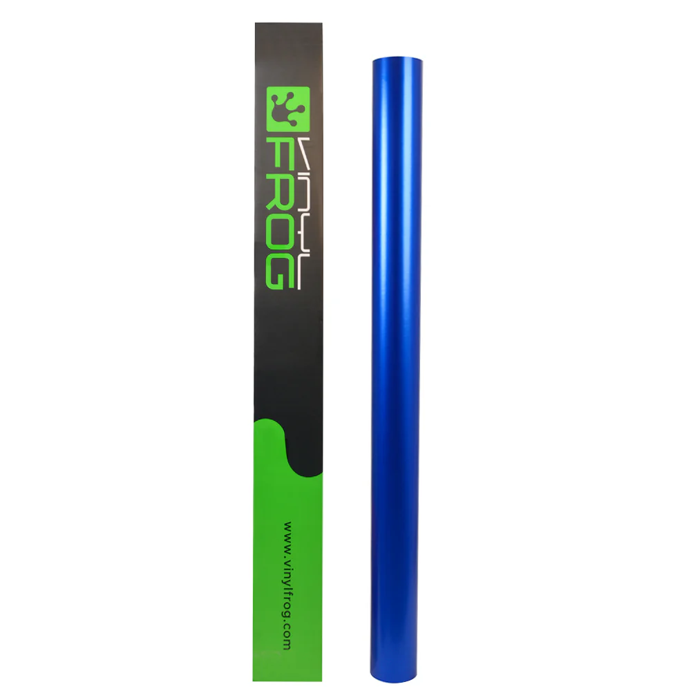 Satin Chrome Blue Vinyl Wrap - Image 10