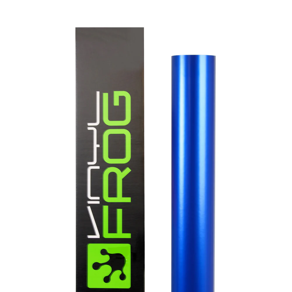 Satin Chrome Blue Vinyl Wrap - Image 11