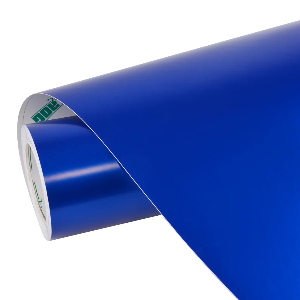 Satin Chrome Blue Vinyl Wrap - Image 8