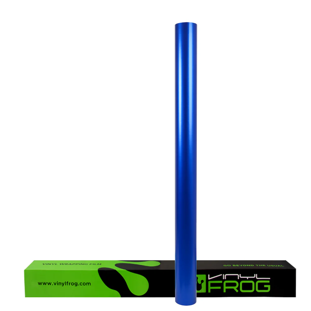 Satin Chrome Blue Vinyl Wrap - Image 9