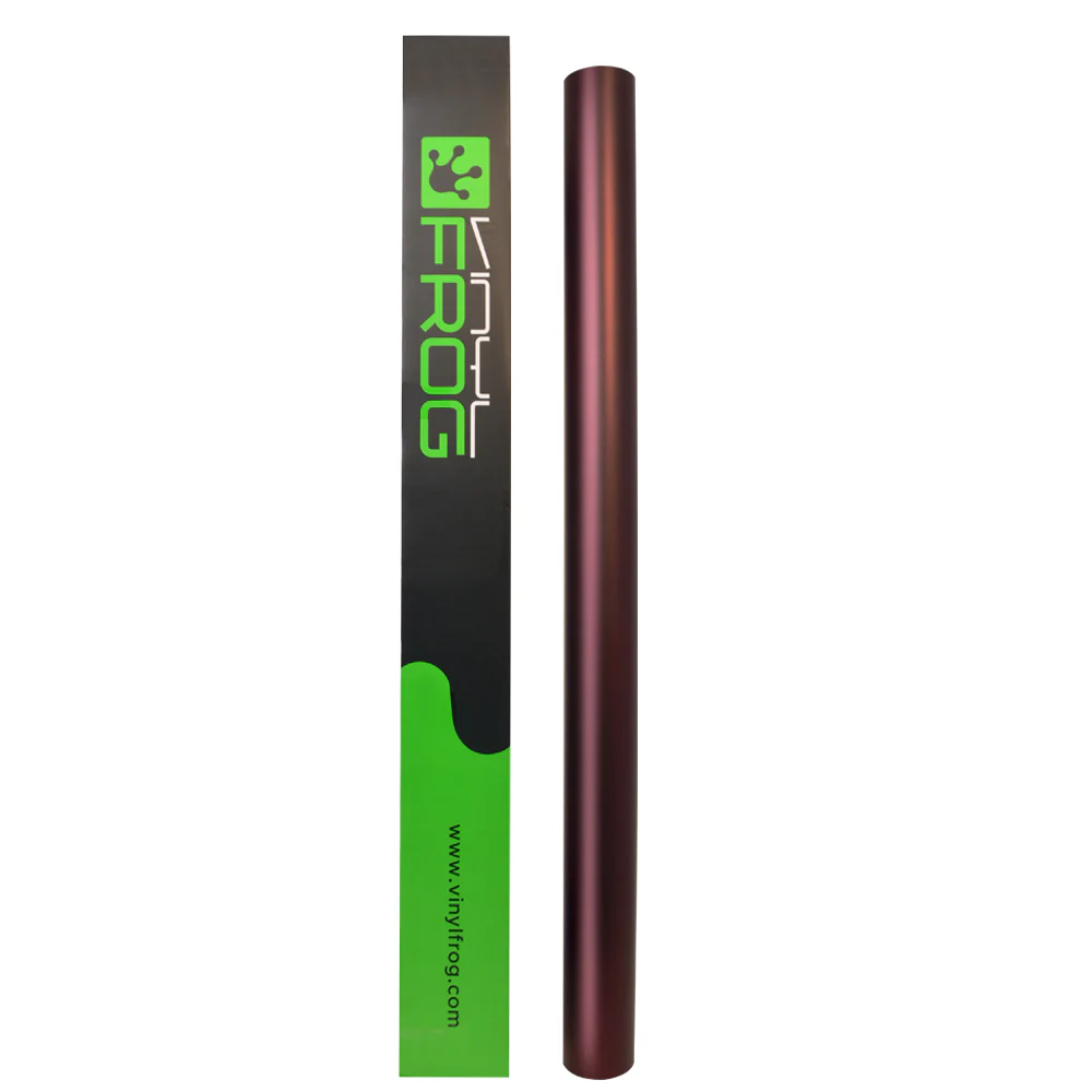Satin Chrome Chocolate Cosmos Red Vinyl Wrap - Image 12