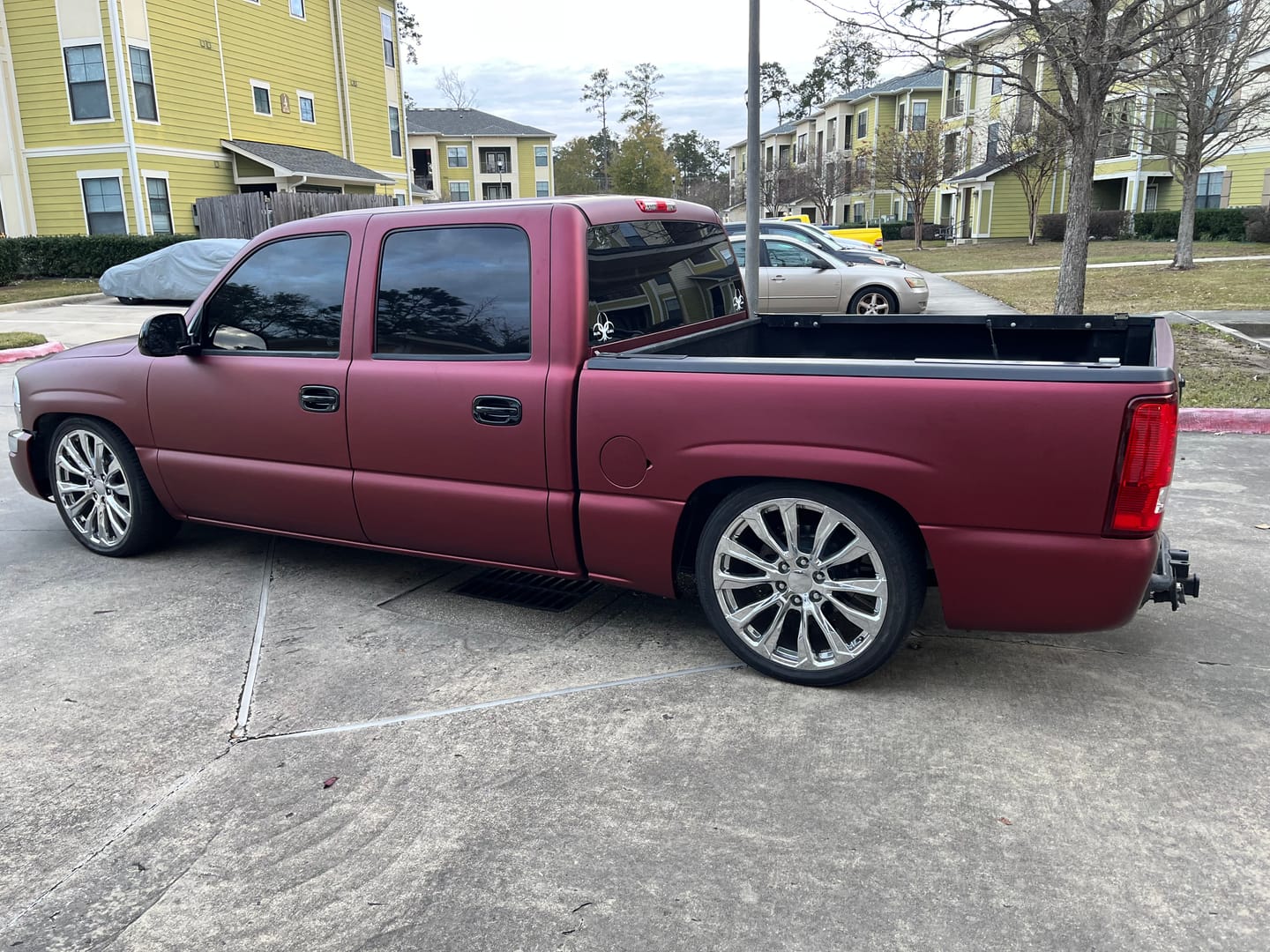 Satin Chrome Chocolate Cosmos Red Vinyl Wrap - Image 5
