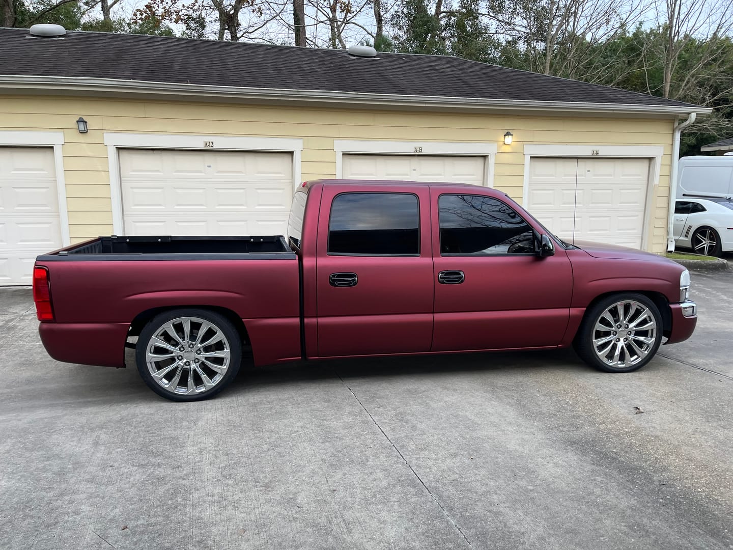 Satin Chrome Chocolate Cosmos Red Vinyl Wrap - Image 6
