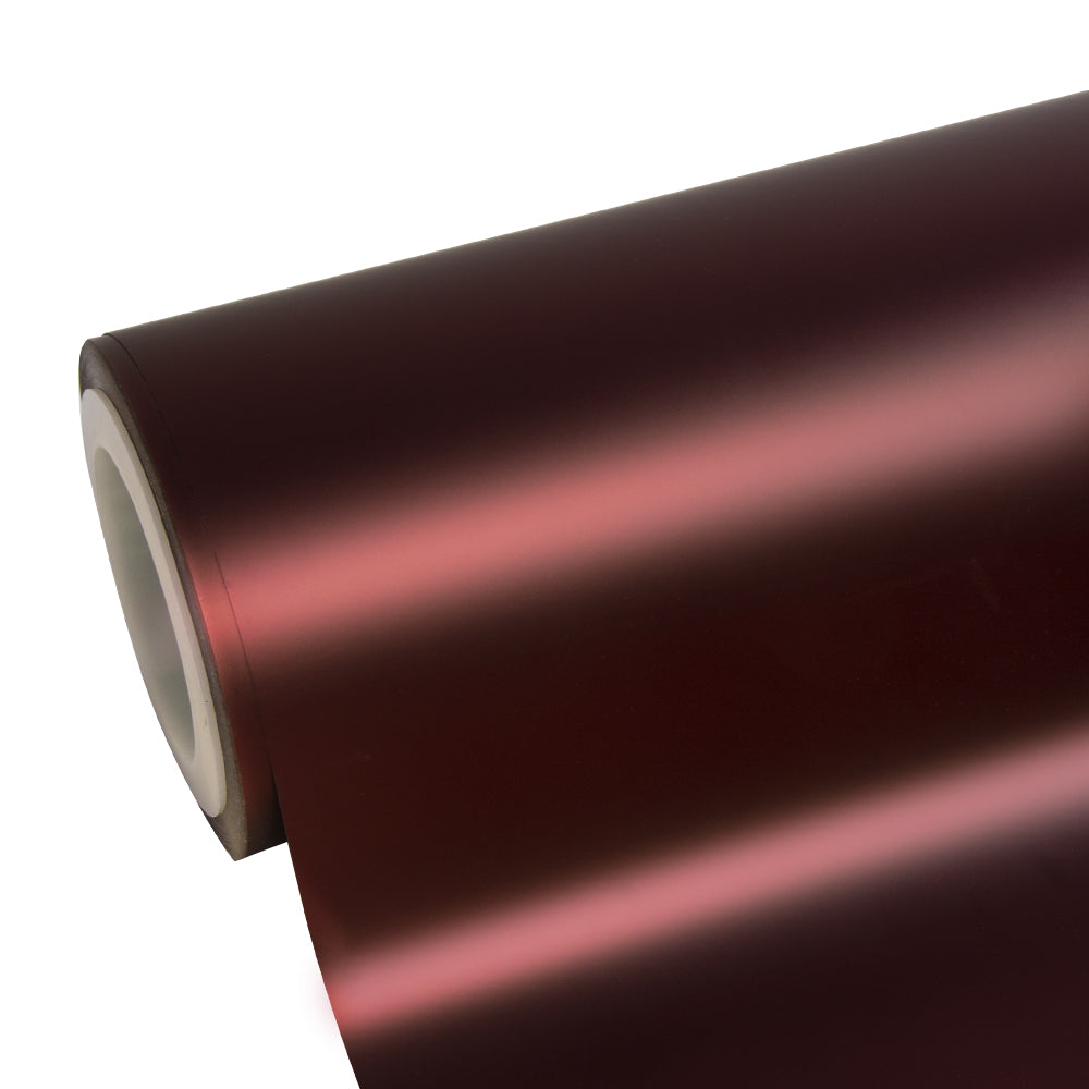 Satin Chrome Chocolate Cosmos Red Vinyl Wrap - Image 7