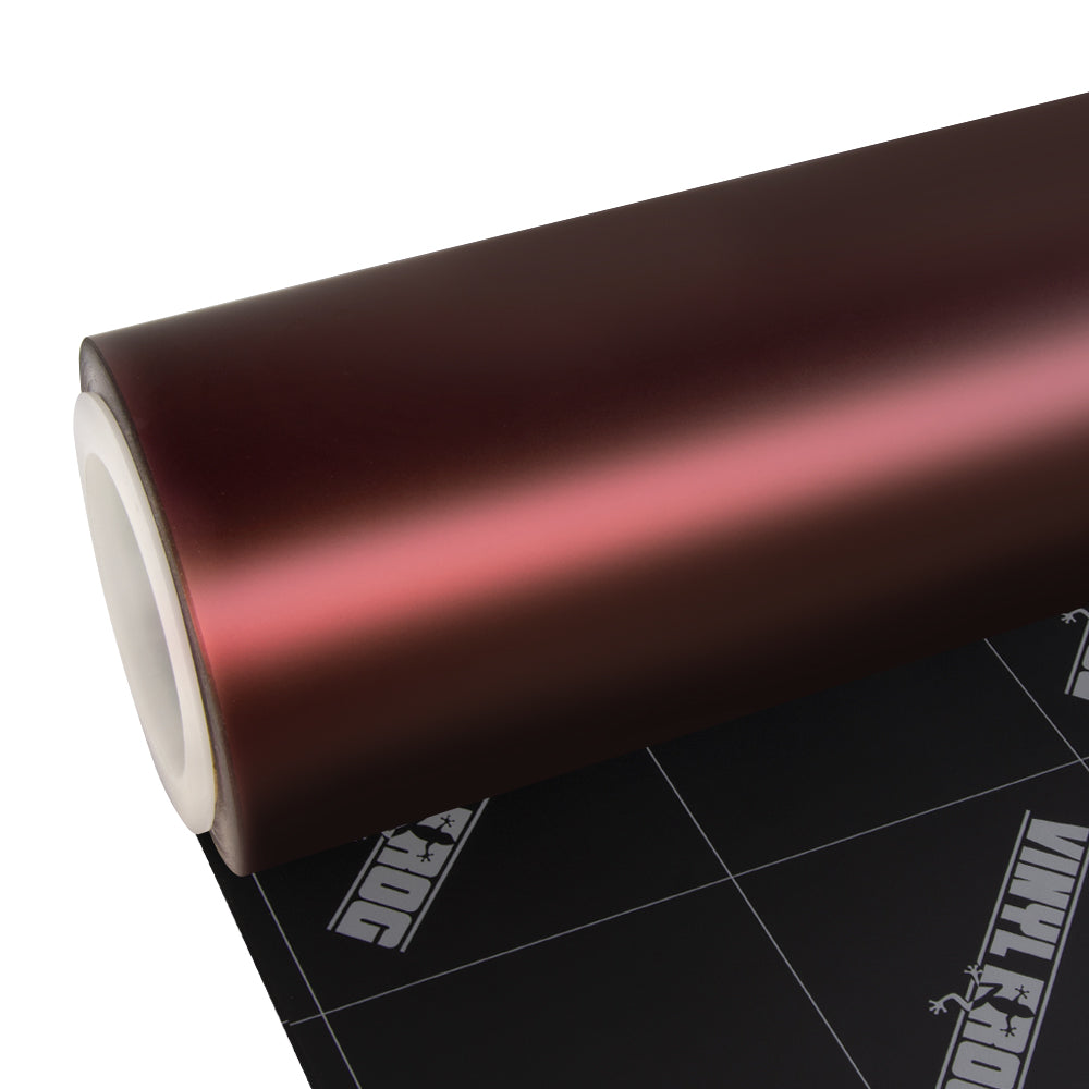 Satin Chrome Chocolate Cosmos Red Vinyl Wrap - Image 8