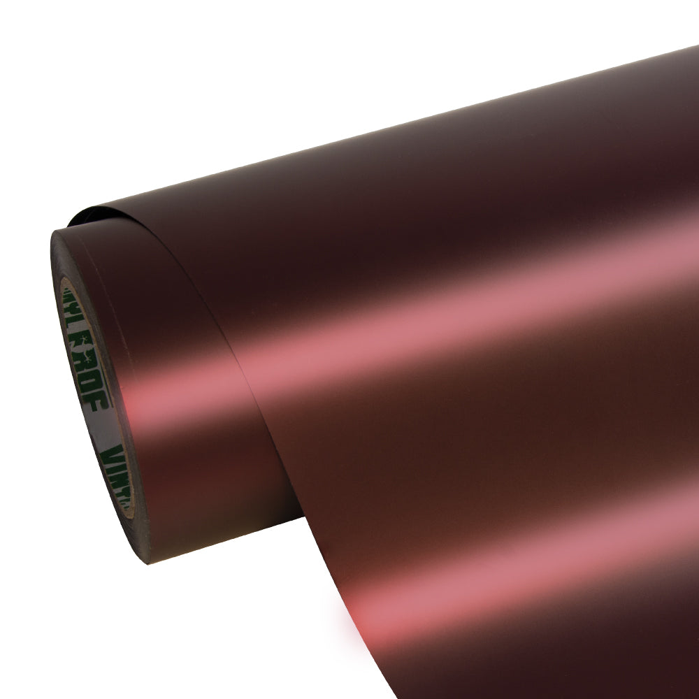 Satin Chrome Chocolate Cosmos Red Vinyl Wrap - Image 9