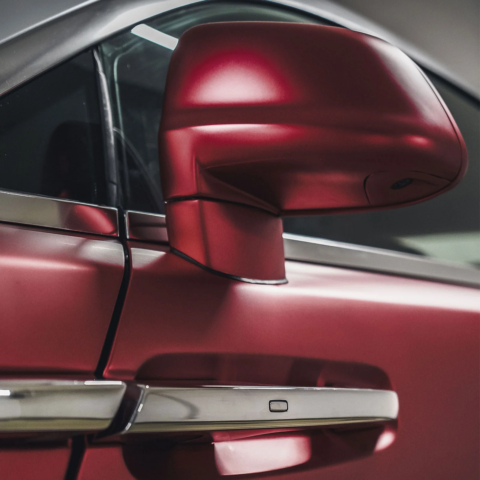 Satin Chrome Crimson Red Color PPF (Paint Protection Film) - Image 10
