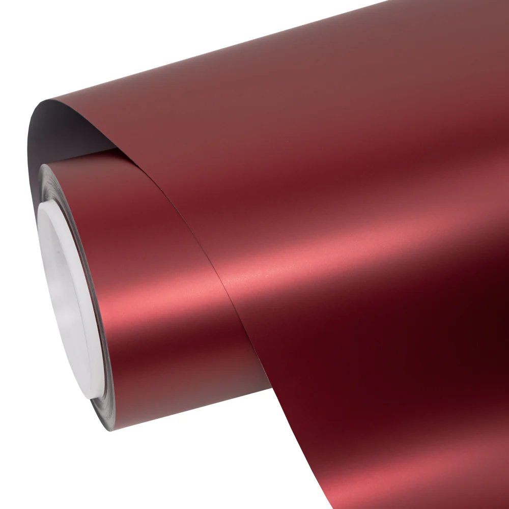 Satin Chrome Crimson Red Color PPF (Paint Protection Film) - Image 11