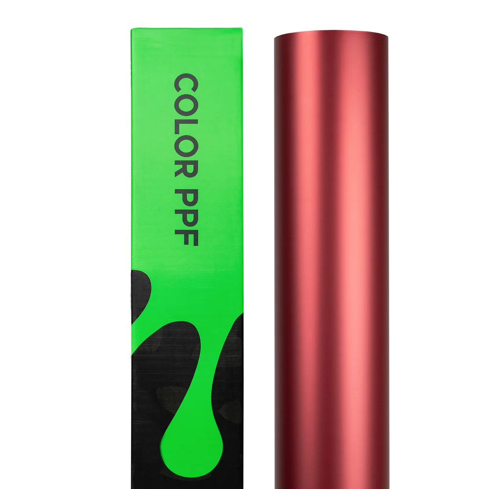 Satin Chrome Crimson Red Color PPF (Paint Protection Film) - Image 16
