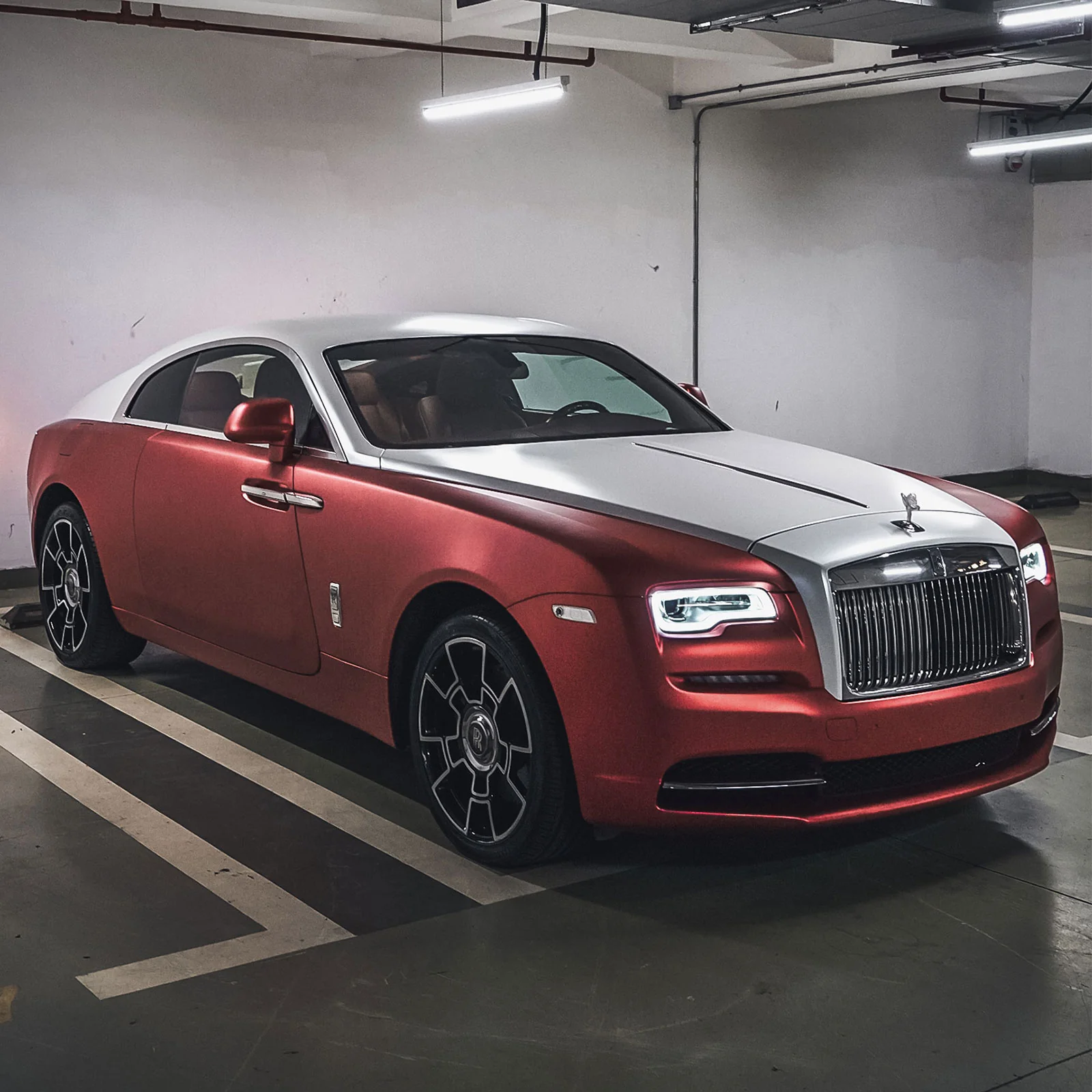 Satin Chrome Crimson Red Color PPF (Paint Protection Film) - Image 3