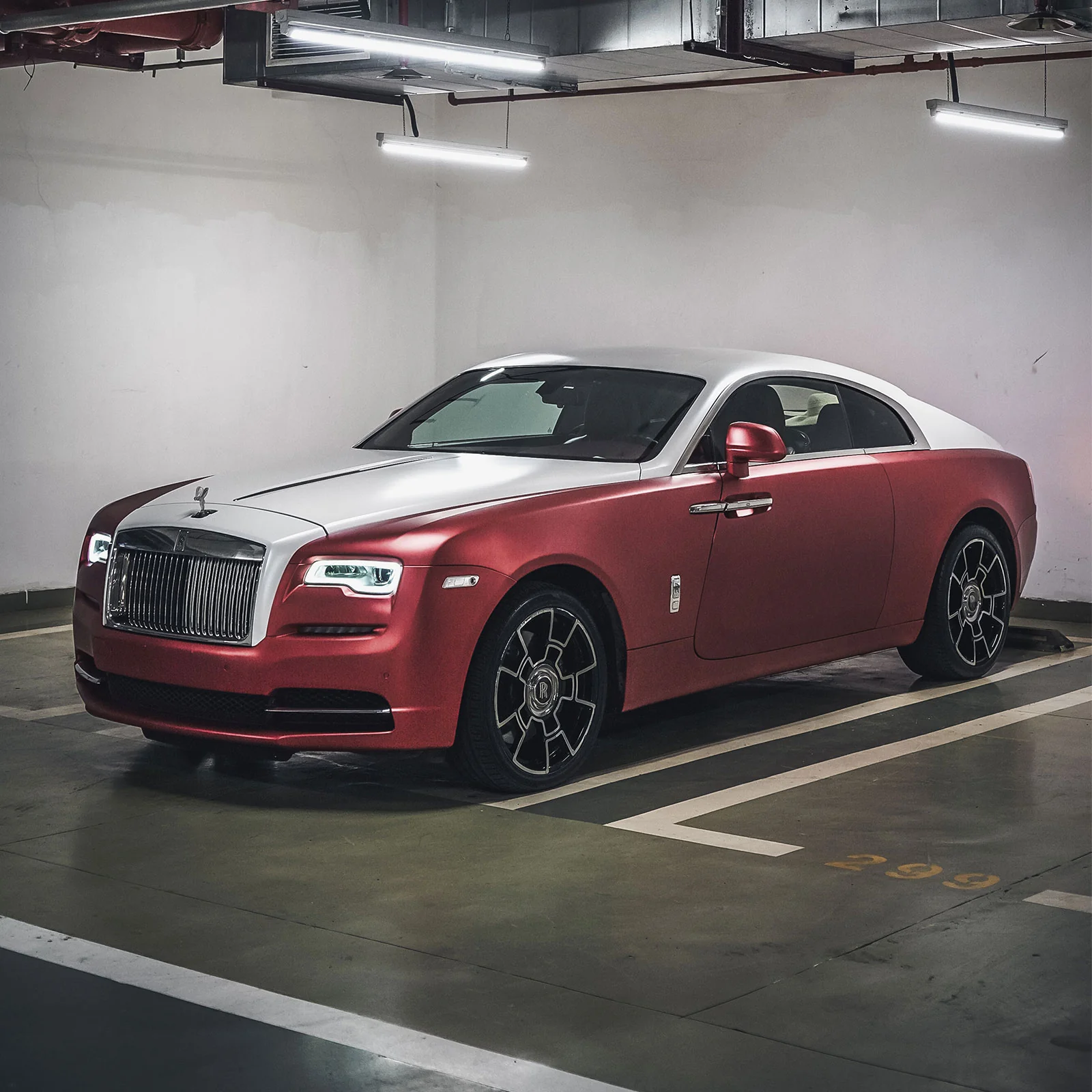 Satin Chrome Crimson Red Color PPF (Paint Protection Film) - Image 4