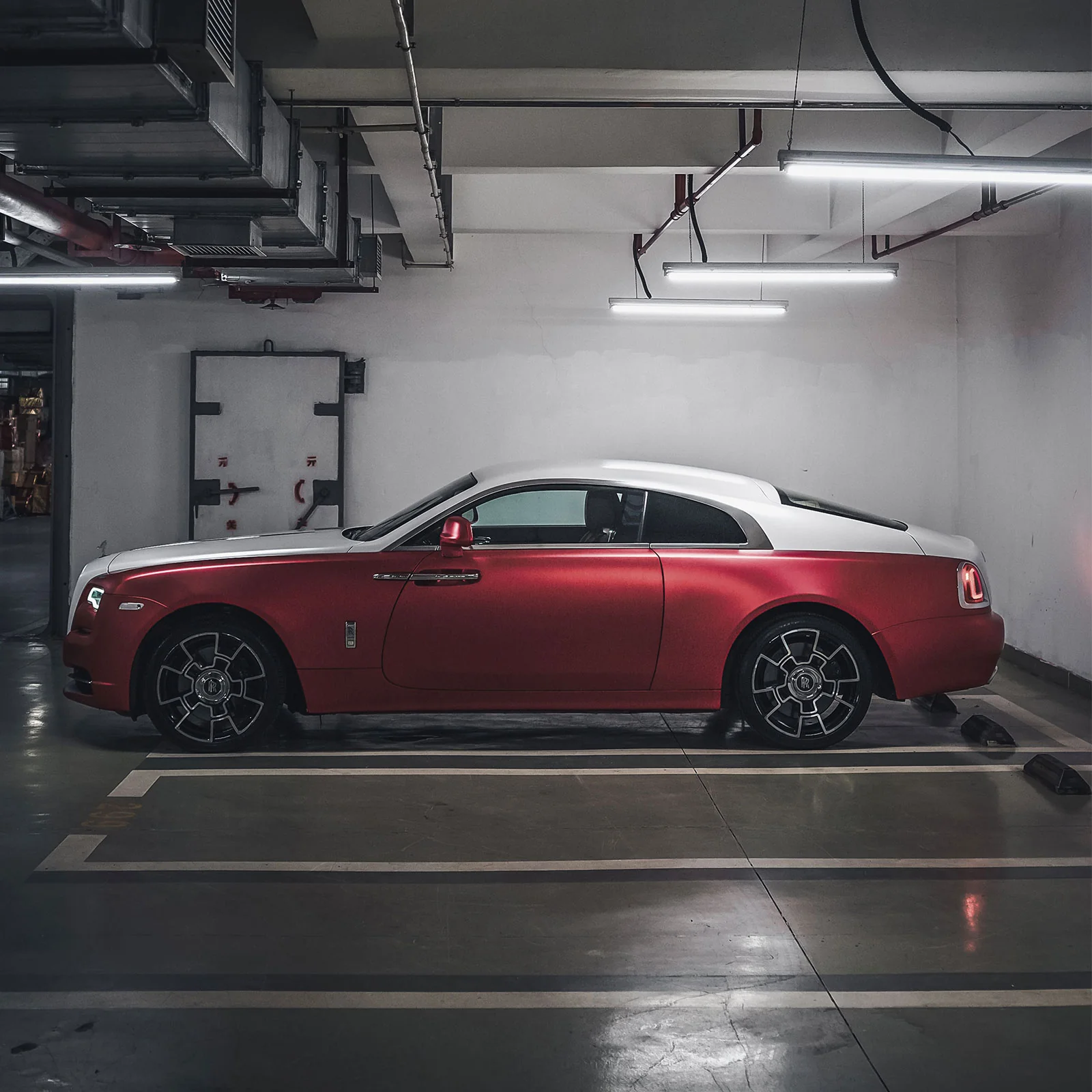 Satin Chrome Crimson Red Color PPF (Paint Protection Film) - Image 5