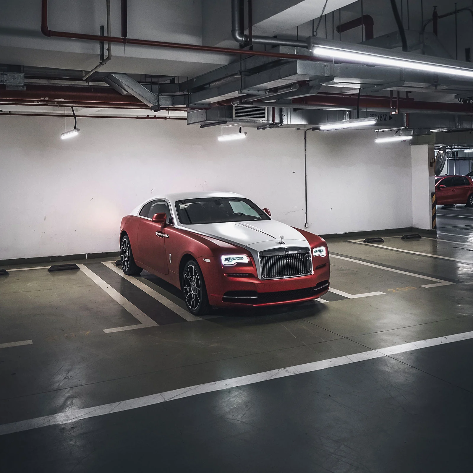 Satin Chrome Crimson Red Color PPF (Paint Protection Film) - Image 6