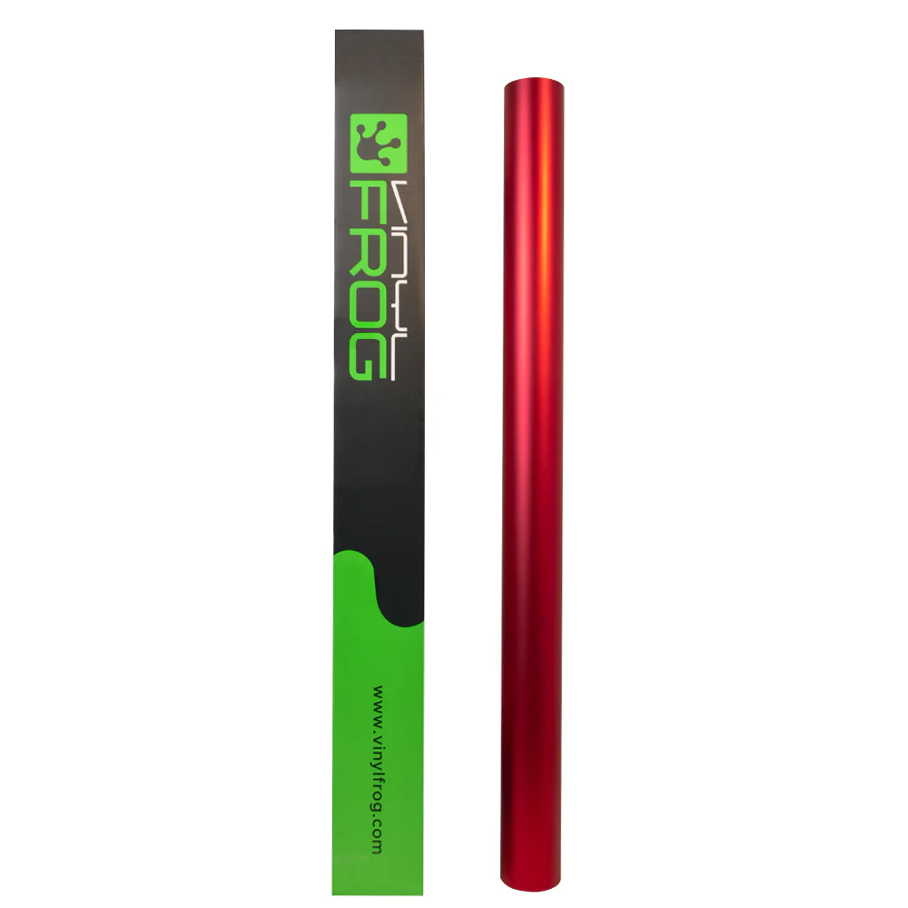 Satin Chrome Prismatic Red Vinyl Wrap - Image 10