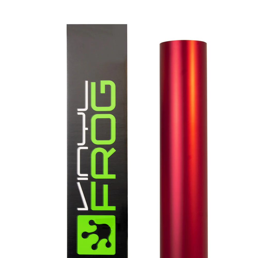 Satin Chrome Prismatic Red Vinyl Wrap - Image 11