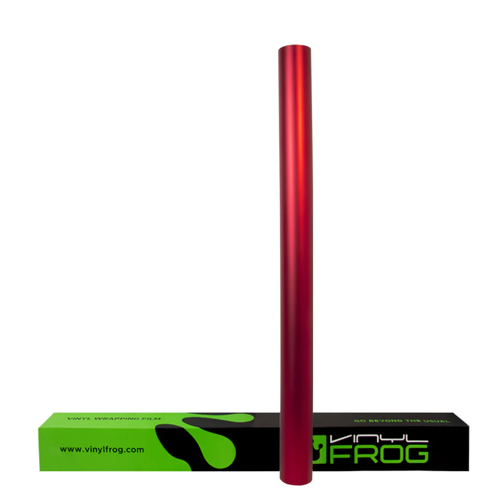 Satin Chrome Prismatic Red Vinyl Wrap - Image 12
