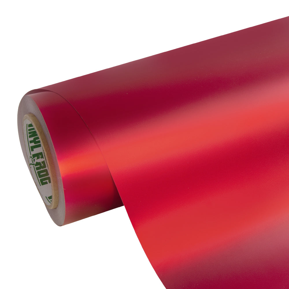 Satin Chrome Prismatic Red Vinyl Wrap - Image 7