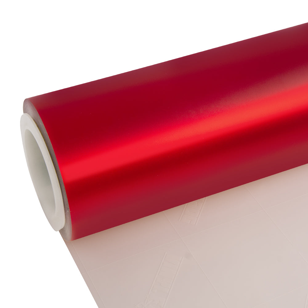 Satin Chrome Prismatic Red Vinyl Wrap - Image 8