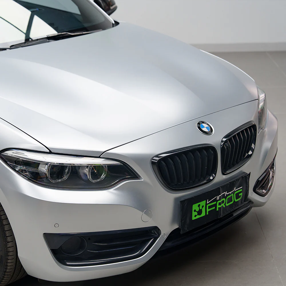 Satin Chrome Silver Titanium Vinyl Wrap - Image 3