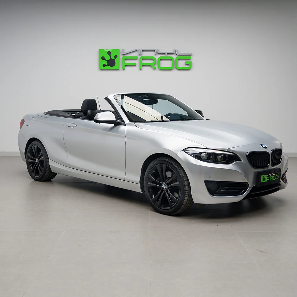 Satin Chrome Silver Titanium Vinyl Wrap - Image 4