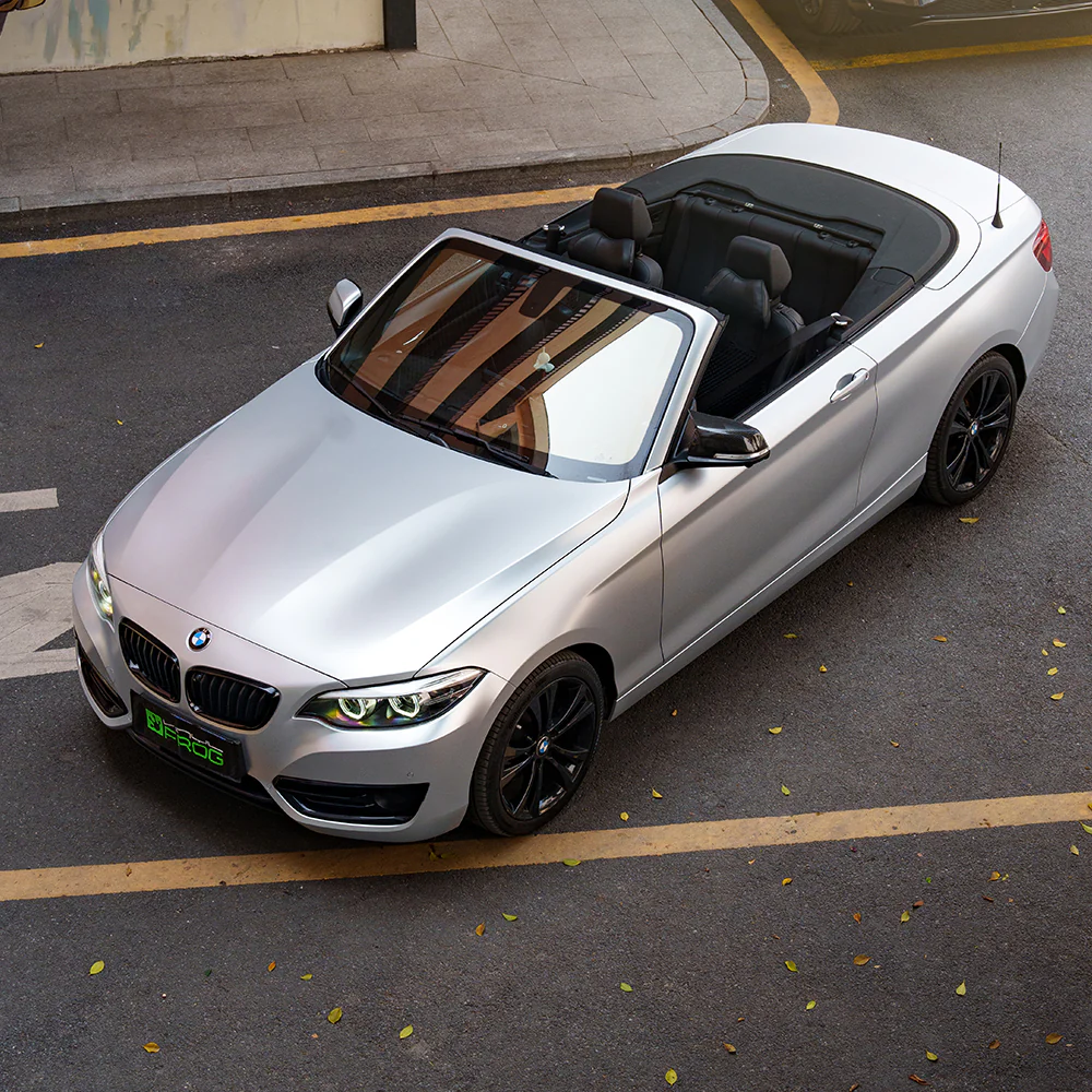 Satin Chrome Silver Titanium Vinyl Wrap - Image 5
