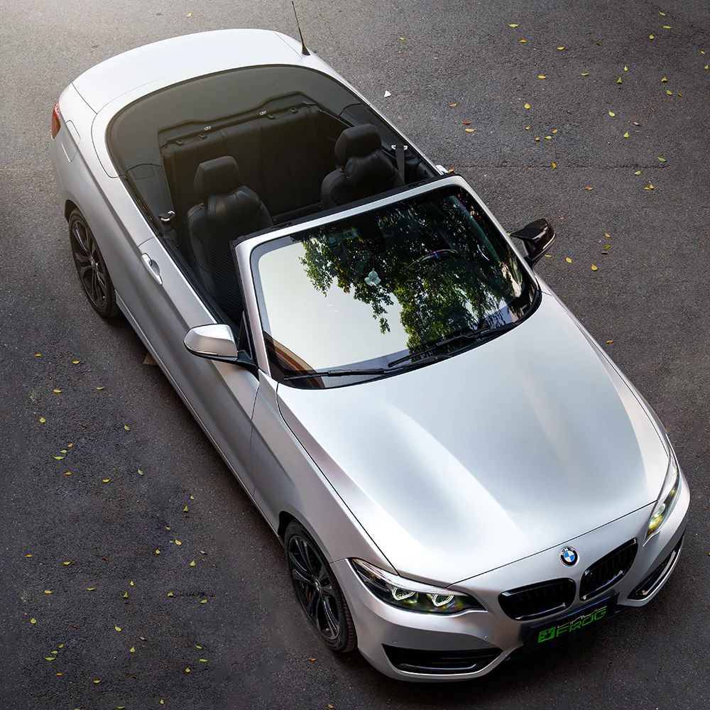 Satin Chrome Silver Titanium Vinyl Wrap - Image 6