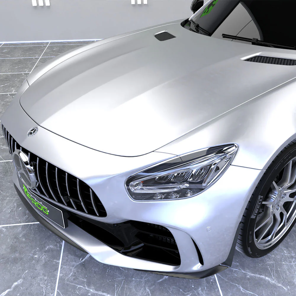 Satin Chrome Silver Titanium Vinyl Wrap - Image 8