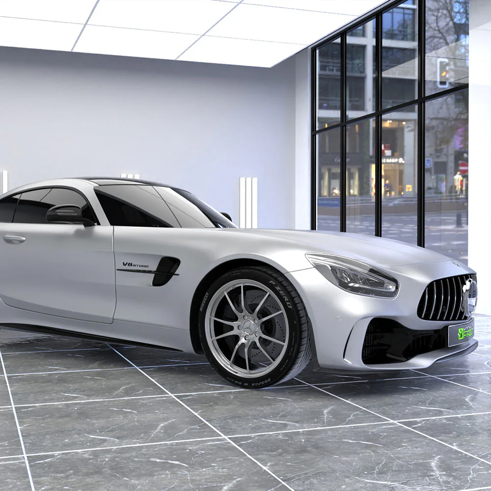 Satin Chrome Silver Titanium Vinyl Wrap - Image 9