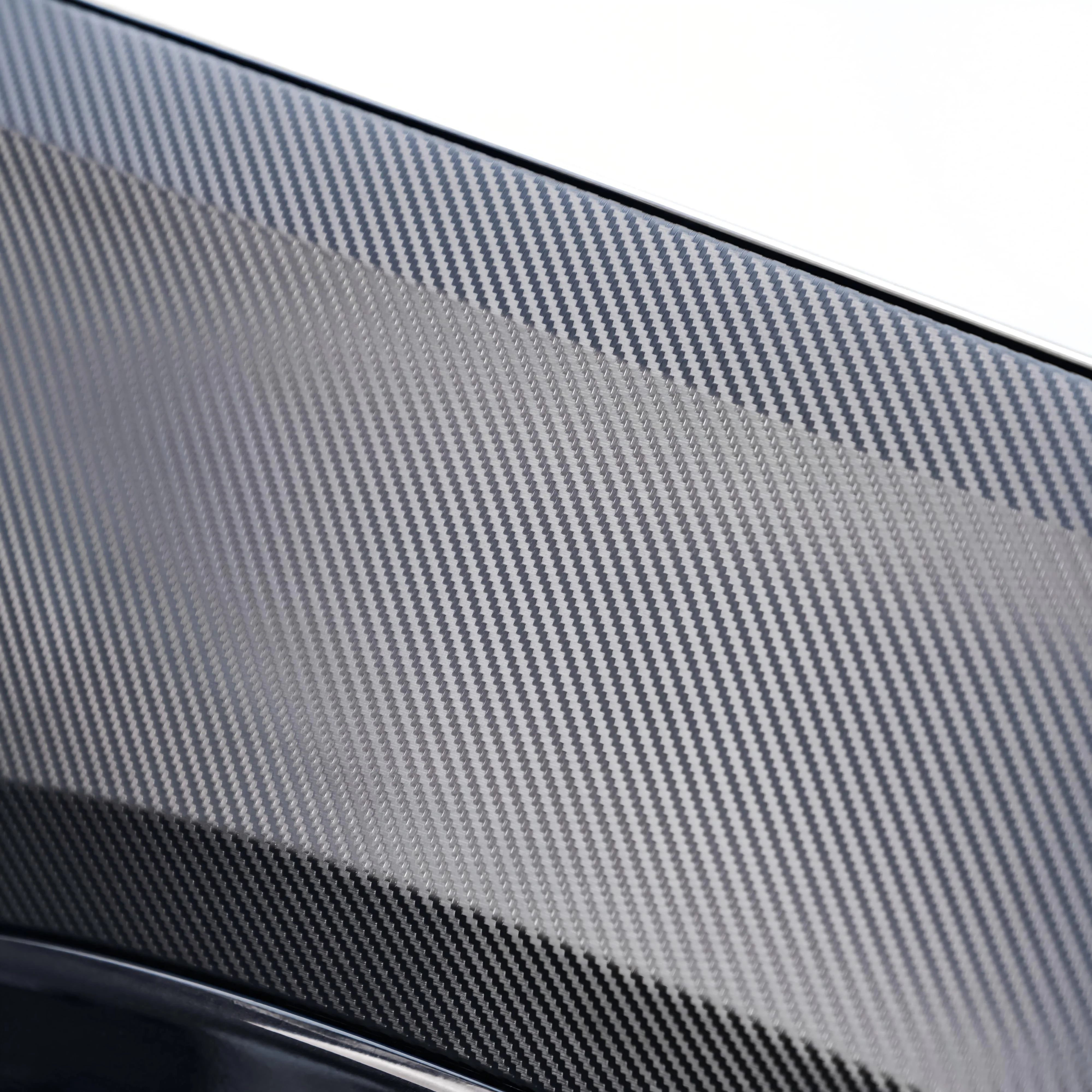 Satin Classic Black Carbon Fiber Vinyl Wrap - Image 3