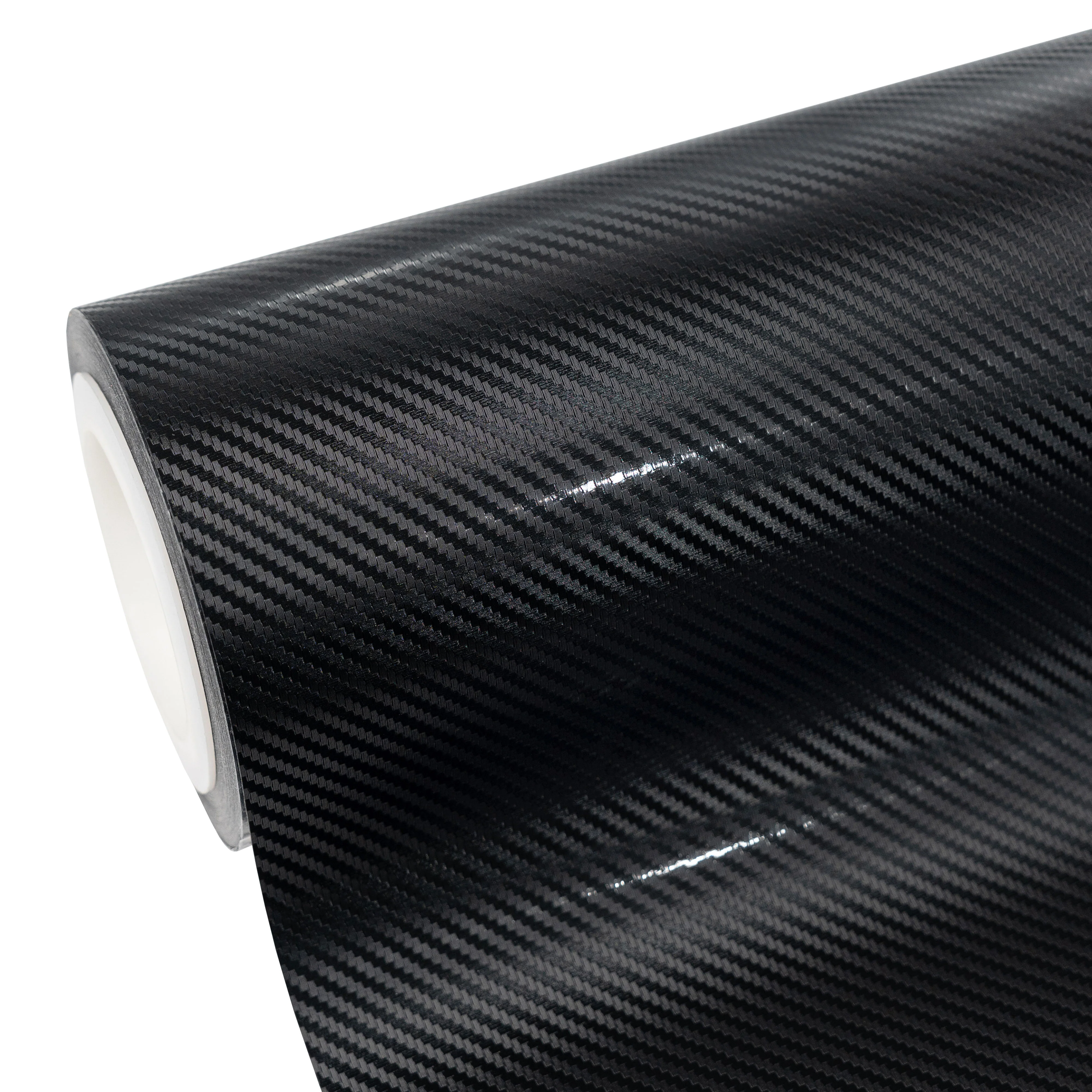 Satin Classic Black Carbon Fiber Vinyl Wrap - Image 4